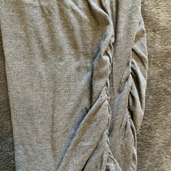 Gray Off the Shoulder Maternity Top - Picture 2 of 2